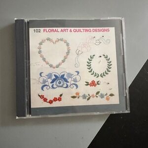 Janome Memory Card 102 Floral Art & Quilting Designs Embroidery Vintage 1995